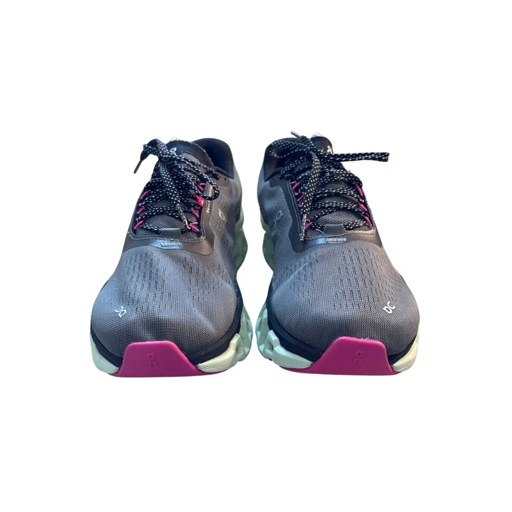 On Cloudrunner Gray Mint Pink Running Shoes Womens 10 Swiss Engineering CloudTec